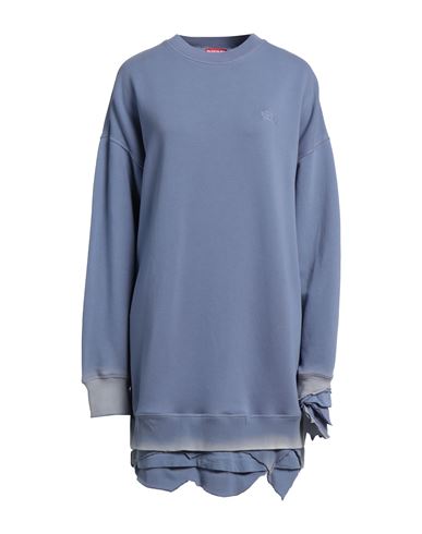 Diesel Woman Mini Dress Lilac Size M Cotton, Elastane In Purple