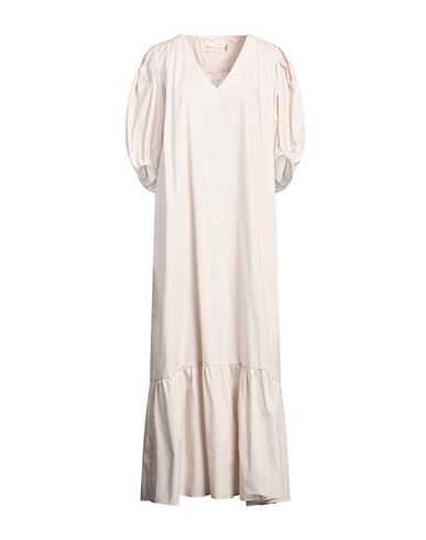 Shop Katia Giannini Woman Maxi Dress Beige Size 8 Cotton