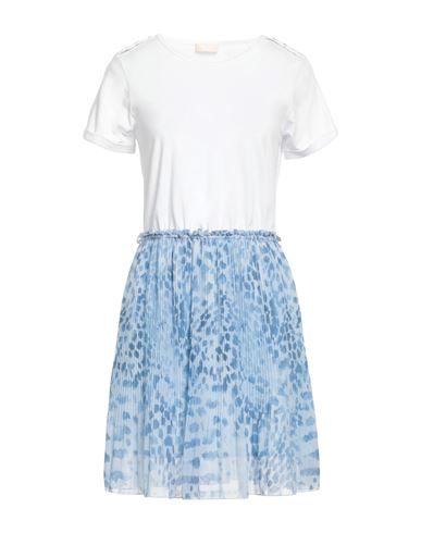 Shop Liu •jo Woman Mini Dress White Size 10 Polyester, Cotton, Elastane