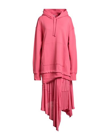 Diesel Double Fabbric D-roller Dress With Asymmetric Hem In Pink