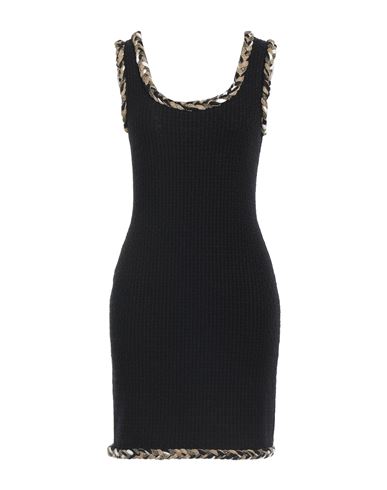 Moschino Woman Mini Dress Black Size 8 Virgin Wool, Polyamide, Viscose, Polyester