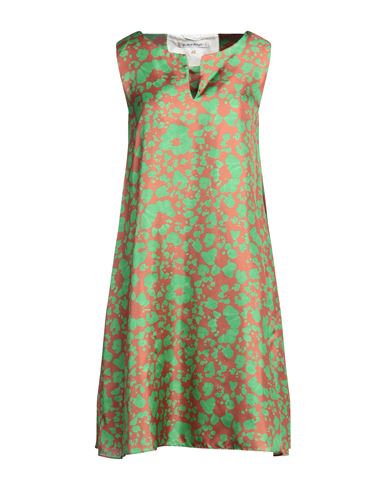 Le Sarte Pettegole Woman Mini Dress Green Size 8 Silk