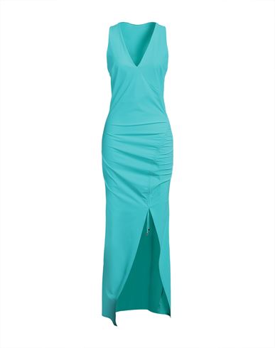 PATRIZIA PEPE PATRIZIA PEPE WOMAN MAXI DRESS TURQUOISE SIZE 2 POLYAMIDE, ELASTANE 