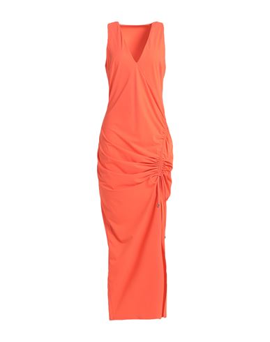 Patrizia Pepe Woman Maxi Dress Orange Size 2 Polyamide, Elastane