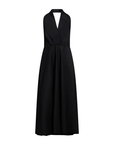 Purotatto Woman Maxi Dress Black Size 8 Cotton, Polyamide, Elastane