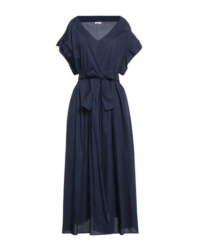 Rossopuro Woman Maxi Dress Midnight Blue Size S Cotton
