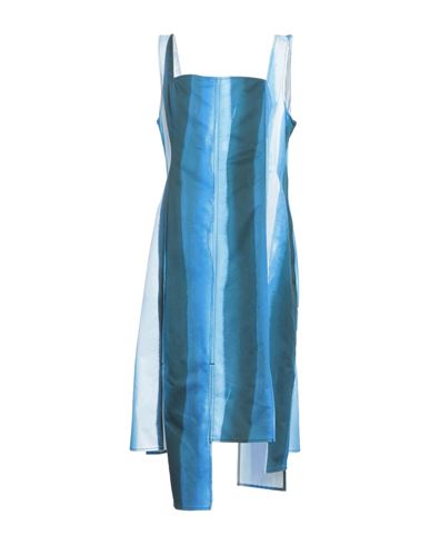 Shop Marni Woman Midi Dress Blue Size 10 Cotton