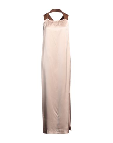 Alysi Woman Maxi Dress Sand Size 6 Acetate, Viscose In Brown