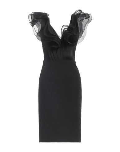 Gai Mattiolo Woman Midi Dress Black Size 6 Polyester In Black