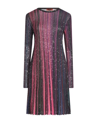 Shop Missoni Woman Mini Dress Mauve Size 6 Viscose, Polyamide, Polyester, Metal In Purple