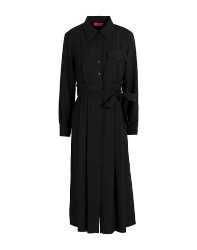 Max & Co . Woman Midi Dress Black Size 8 Viscose, Polyester