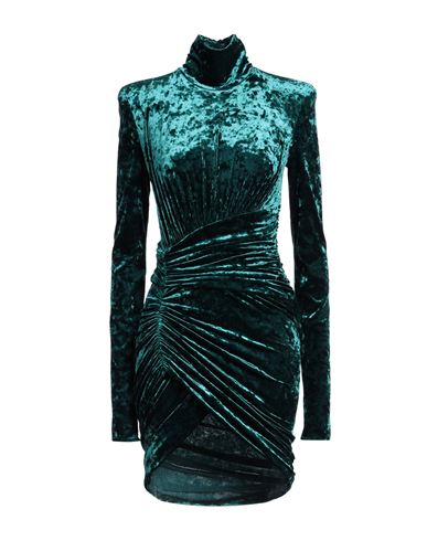 Shop Alexandre Vauthier Woman Mini Dress Emerald Green Size 4 Polyester, Elastane