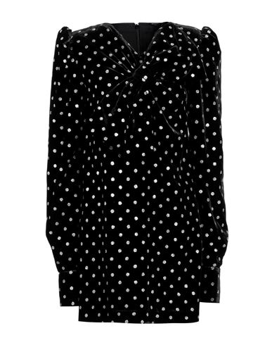 Shop Balmain Woman Mini Dress Black Size 8 Rayon, Polyamide, Viscose, Cotton