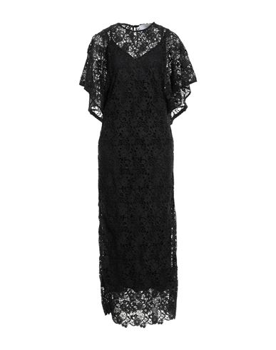 Erika Cavallini Woman Maxi Dress Black Size 6 Polyester