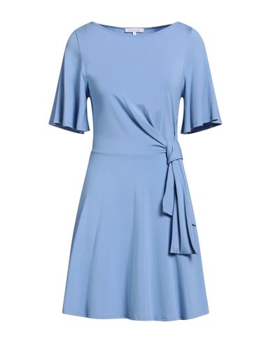 Patrizia Pepe Woman Mini Dress Light Blue Size 0 Viscose, Elastane