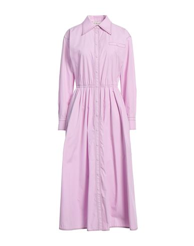 Shop Tory Burch Woman Midi Dress Pink Size 8 Cotton