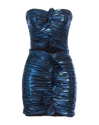 Shop House Of Amen Woman Mini Dress Blue Size 6 Polyester, Polyurethane, Elastane