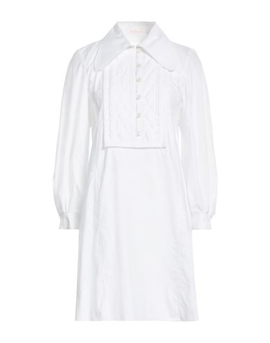 See By Chloé Woman Mini Dress White Size 10 Cotton, Polyester