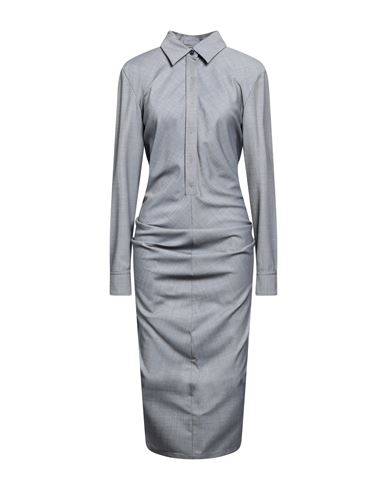 Sportmax Woman Midi Dress Grey Size 8 Virgin Wool, Elastane