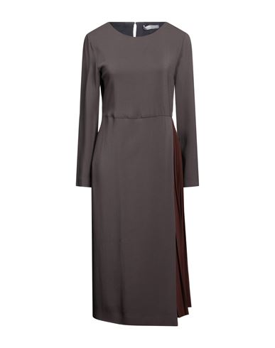 Fabiana Filippi Woman Midi Dress Lead Size 10 Viscose, Elastane, Pes - Polyethersulfone In Grey
