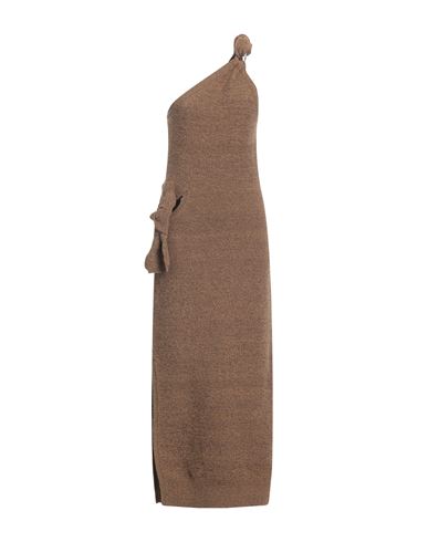 Jacquemus Woman Maxi Dress Camel Size 8 Cotton, Polyester, Polyamide In Beige