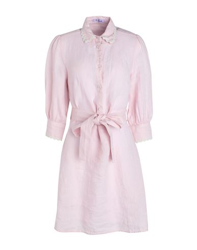 Mc2 Saint Barth Avery Woman Mini Dress Light Pink Size L Linen