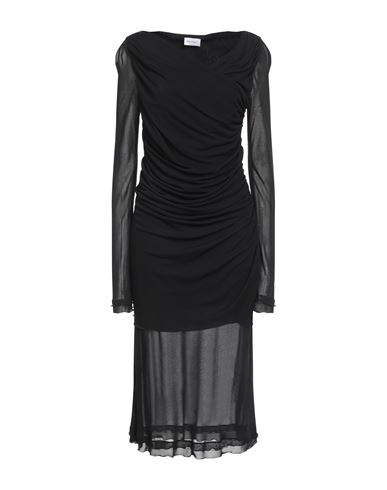 Ferragamo Woman Midi Dress Black Size 4 Viscose In Black