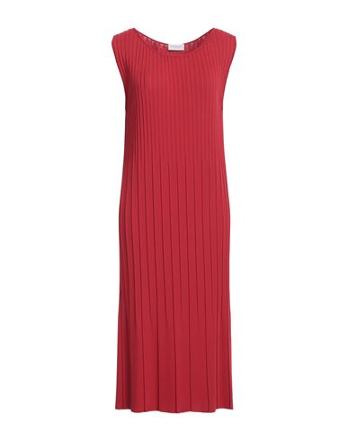 Elena Miro' Elena Mirò Woman Midi Dress Burgundy Size M Viscose, Polyamide In Red