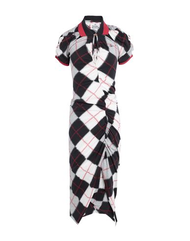 Shop Vivienne Westwood Pulling Dress Woman Midi Dress Grey Size M Organic Cotton