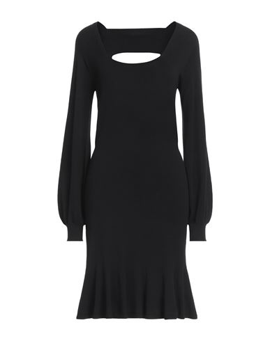 Twinset Woman Mini Dress Black Size L Viscose, Polyester