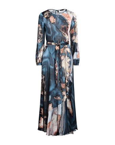 HIGH HIGH WOMAN MAXI DRESS SLATE BLUE SIZE 12 POLYESTER 