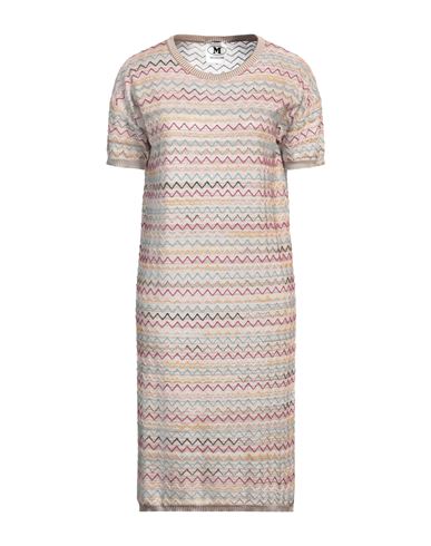 M Missoni Woman Mini Dress Beige Size Xl Cotton, Viscose, Wool