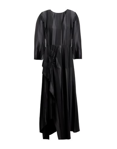 High Use Woman Midi Dress Black Size 12 Rayon, Wool, Elastane