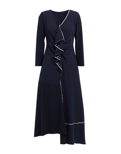 HIGH HIGH TECH WOMAN MAXI DRESS MIDNIGHT BLUE SIZE 10 POLYESTER, RAYON, ELASTANE, NYLON 