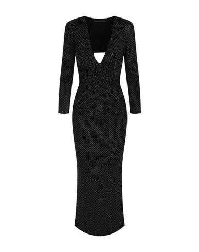 Shop Versace Plunge Neck Sequin Maxi Dress Woman Maxi Dress Black Size 8 Viscose