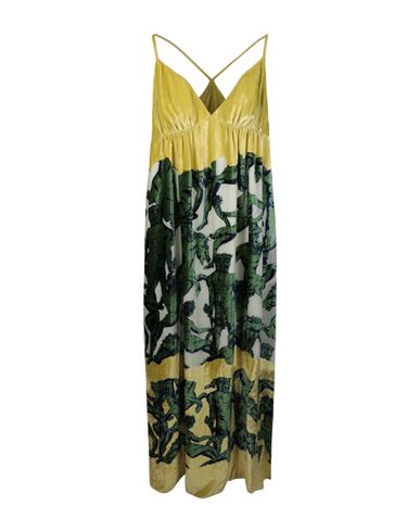 Shop Ferragamo Sleeveless Maxi Dress Woman Midi Dress Multicolored Size 6 Rayon, Silk In Fantasy