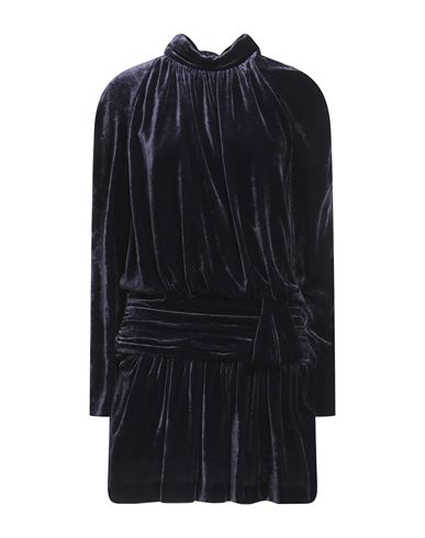 Shop Alberta Ferretti Woman Mini Dress Dark Purple Size 8 Viscose, Silk