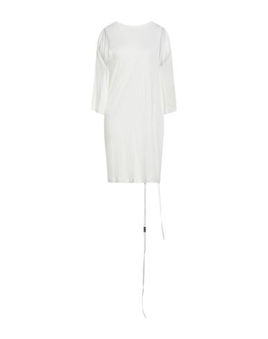 Shop Ann Demeulemeester Woman Mini Dress Cream Size L Viscose In White