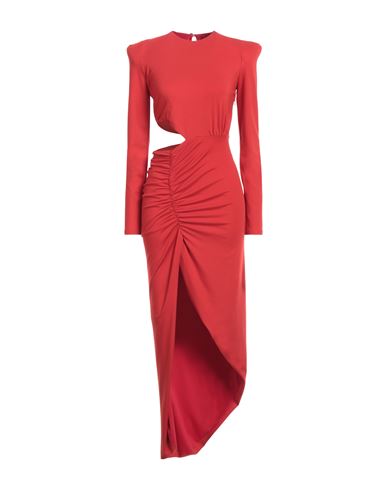 Actualee Woman Midi Dress Red Size 8 Cotton, Elastane
