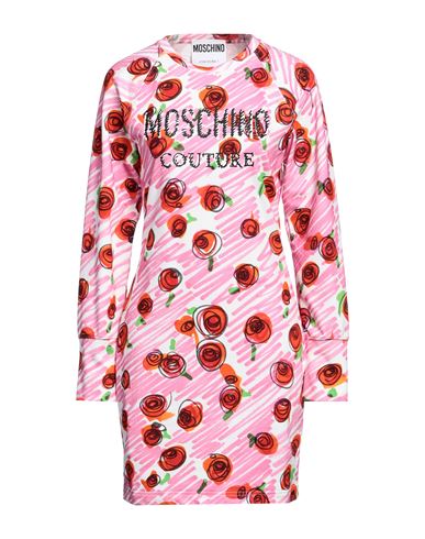 Moschino Woman Mini Dress Pink Size 6 Cotton