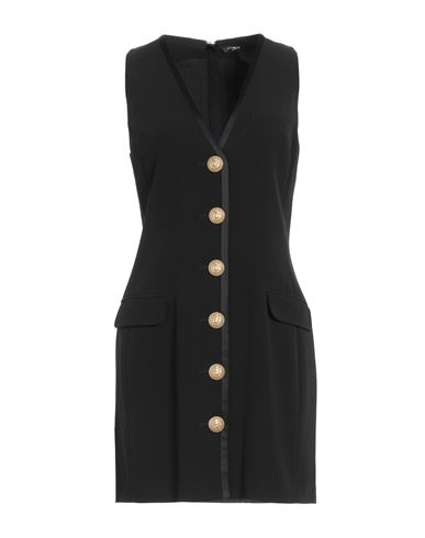 Shop Balmain Woman Mini Dress Black Size 8 Viscose