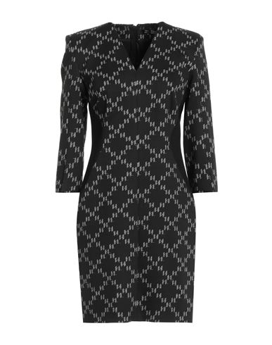 Shop Karl Lagerfeld Woman Mini Dress Black Size 4 Polyester, Polyamide, Viscose, Elastane