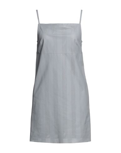 Shop Drome Woman Mini Dress Grey Size L Lambskin