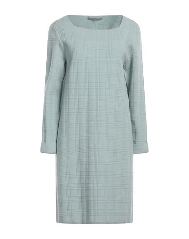 Shop D-exterior D. Exterior Woman Mini Dress Sage Green Size M Merino Wool, Polyester
