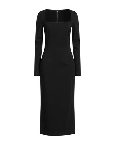 Dolce & Gabbana Long-sleeve Square-neck Midi Dress