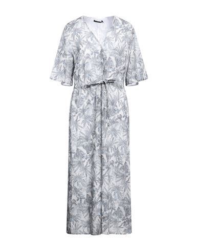 Windsor . Woman Maxi Dress Light Grey Size 10 Organic Cotton In Gray