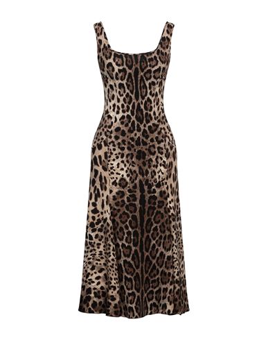 Shop Dolce & Gabbana Woman Midi Dress Sand Size 6 Viscose, Elastane In Beige
