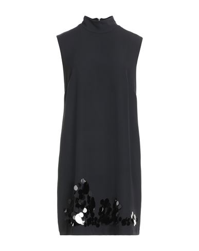 Icona By Kaos Woman Mini Dress Black Size 6 Polyester, Elastane In Black