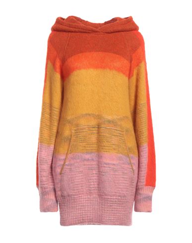 Missoni Woman Mini Dress Orange Size 8 Viscose, Alpaca Wool, Mohair Wool, Polyamide