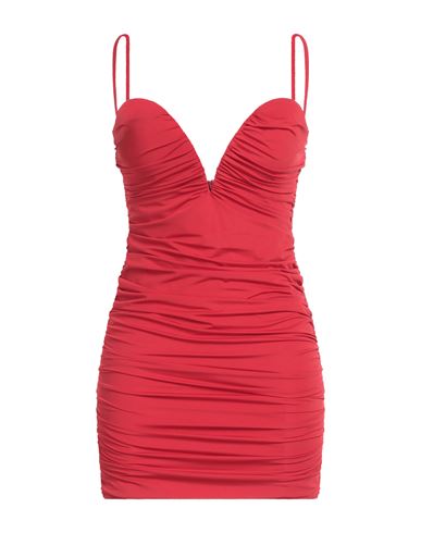 Shop Forever Unique Woman Mini Dress Red Size M Polyester, Elastane